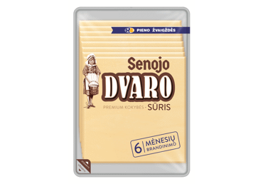SENOJO DVARO sūris (riek.), brand. ne mažiau kaip 6 mėn.,45% rieb.s.m., 150 g
