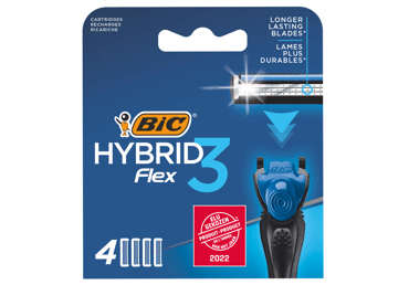 Vyriško skustuvo galvutės BIC HYBRID FLEX3, 4 galvutės, 4 vnt.