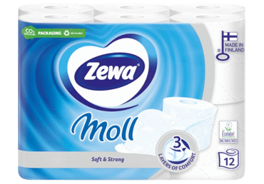 Tualetinis popierius ZEWA MOLL WHITE, 12 vnt.