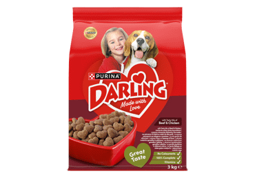 Visavertis šunų ėdalas DARLING su mėsa ir daržovėmis, 3 kg
