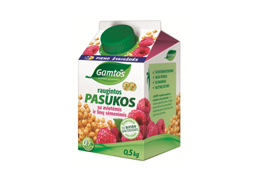 Raugintos GAMTOS pasukos su aviet. ir linų sėm., 0,7 % rieb., 500 g