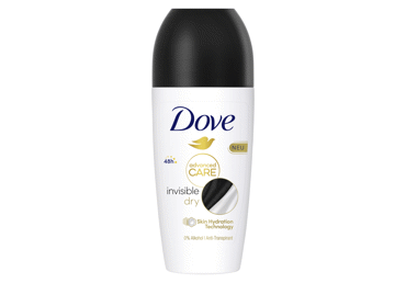 Women's Roll-On Deodorant DOVE INVISIBLE, 50 ml