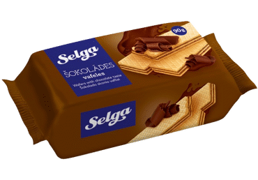 Wafers SELGA, chocolate flavor, 90 g