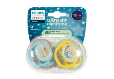 Silikoninis čiulptukas nuo 18 mėn. AVENT, Ultra Air Naktinis, SCF376/32