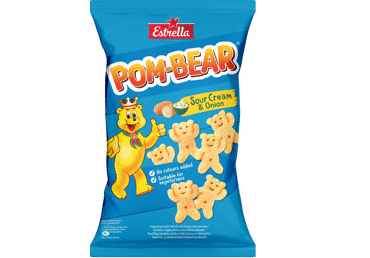 Traškus bulvių užkandis ESTRELLA POM BEAR, griet., svog. sk., 65 g