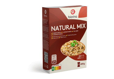 Kruopų mišinys BIORINA (grikiai ir kt. grūdai), 400 g