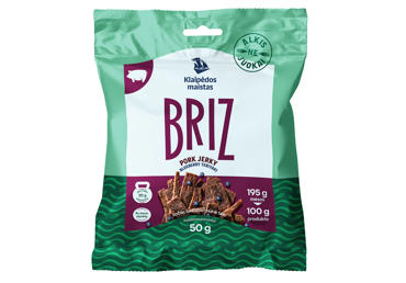 Dried pork strips BRIZ, teriyaki and blueberry flavor, a.r., 50 g