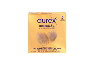 Prezervatyvai DUREX SENSUAL EXTRA LUBE, 3 vnt.