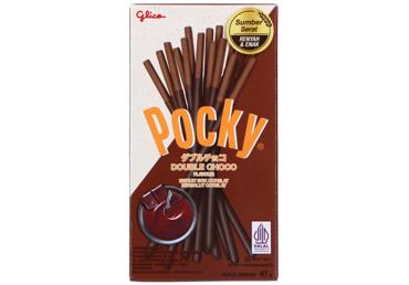 Lazdelės su dvigubu šokolado glaistu POCKY, 47 g