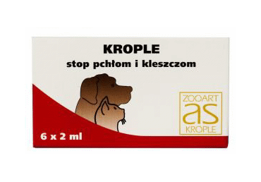 Šunų ir kačių lašai nuo blusų ir erkių AS, 6 vnt. x 2 ml, 12 ml
