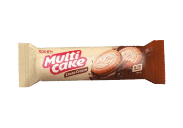 Sausainiai MULTICAKE ROSHEN su kakavos kremo įdaru, 180 g