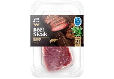 Aged beef ham steak WELL DONE, 220 g
