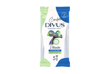 Vyriški vienkartiniai skustuvai DIVUS2, 5 vnt.