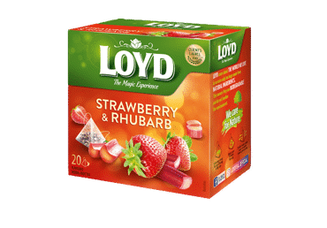 Vaisinė arbata LOYD, braškių ir rabarbarų skonio, 40 g
