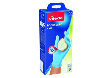 Nitrilo pirštinės VILEDA FOOD SAFE, dydis M/L