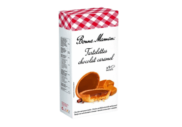 Tartlets BONNE MAMAN with chocolate and caramel filling, 135 g