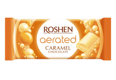 White aerated chocolate ROSHEN with caramel, 80 g