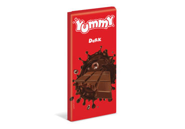 Tamsi saldžioji kakavos plytelė YUMMY, 85 g