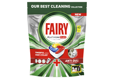 Automatinių indaplovių kapsulės FAIRY Platinum+ Lemon, 40vnt