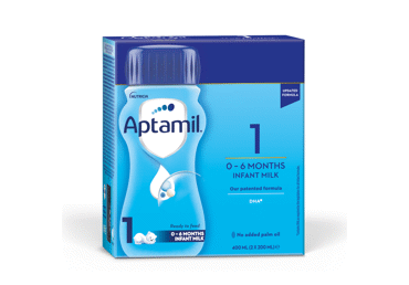 Pradinio maitinimo pieno mišinys APTAMIL 1 (nuo gimimo), 400 ml