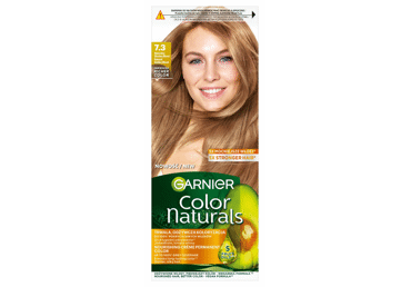 Garnier Color Naturals 7.3, natūrali auksinė blondinė.