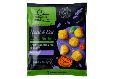 Šaldyti vištienos filė kroketai HEAT & EAT džiūvėsėliuose, 500 g