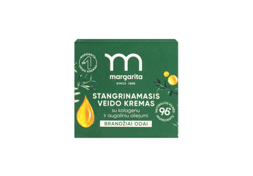 MARGARITA stangrinamasis veido kremas su kolagenu ir augaliniu aliejumi 50 ml