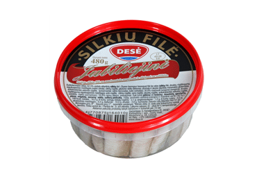 JUBILIEJINĖ silkių filė su saldikliu, 480 g