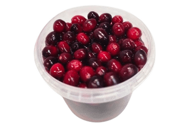 Cranberries in bucket with water, 450 g