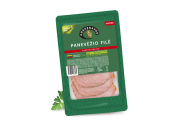 Hot smoked PANEVĖŽYS fillet in gas, I r., 120 g