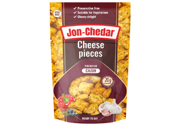 Kepti sūrio gabaliukai CAJUN JON-CHEDAR, 43 % rieb. s. m., 80 g
