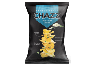 Potato Chips CHAZZ, onion and sour cream flavor, 90 g