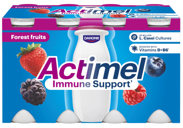 Ферментированный йогуртовый напиток ACTIMEL, ягодный вкус, 1,5% жира, 8x100г, 800 г