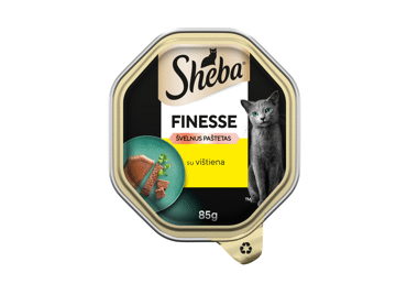 Konservuotas kačių ėdalas SHEBA FINESSE su vištiena, 85 g