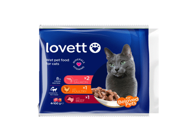 Konservuotas kačių ėdalas LOVETT MIX, 400 g