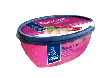BOCMANO silkių filė ZIGMAS su burokėliais, 300 g