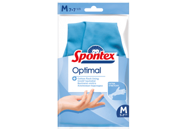 Guminės pirštinės SPONTEX, M, 1 vnt.