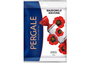 Šokoladiniai saldainiai PERGALĖ RAUDONOJI AGUONA, 130 g