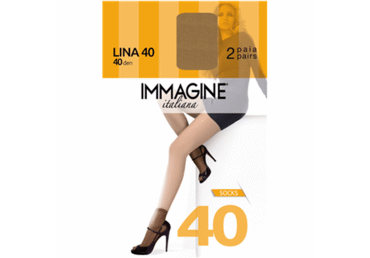 Moteriškos puskojinės IMMAGINE LINA 40, vienas dydis, 2 vnt., 2 vnt.