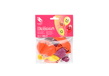 Balionai ELEMENTS SENSE SMILE, 26 cm, 5 vnt., 5 vnt.
