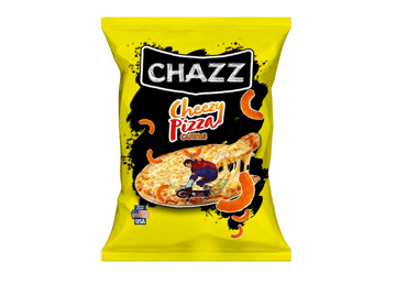 Crispy corn snack Chazz, pizza flavor, 100 g