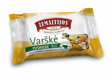 ŽEMAITIJOS varškė, 9 % rieb., 180 g
