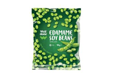 Edamame beans, shelled, blanched, quick frozen WELL DONE, 400 g