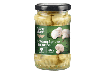 Mushrooms in brine WELL DONE, 320 g