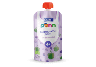 Ekologiška mėlynių ir obuolių tyrelė PONN (nuo 4 mėn.), 100 g