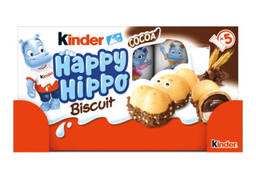 Vafliniai batonėliai su kakavos skonio įdaru KINDER HIPPO, 103.5 g