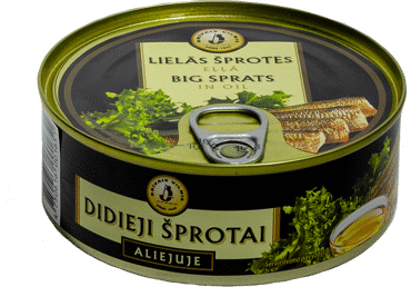Large sprats BRIVAIS VILNIS in oil, 240 g