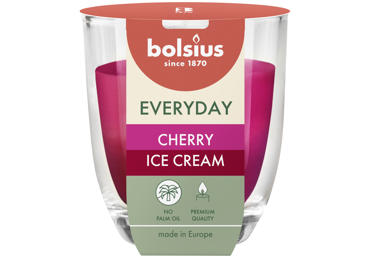 Žvakė stikliniame indelyje BOLSIUS CHERRY ICE, 8 x 7 cm