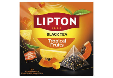 Чёрный чай LIPTON TROPIC FRUITS, 34 г