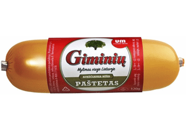 Sterilized GIMINIŲ pâté, 120 g